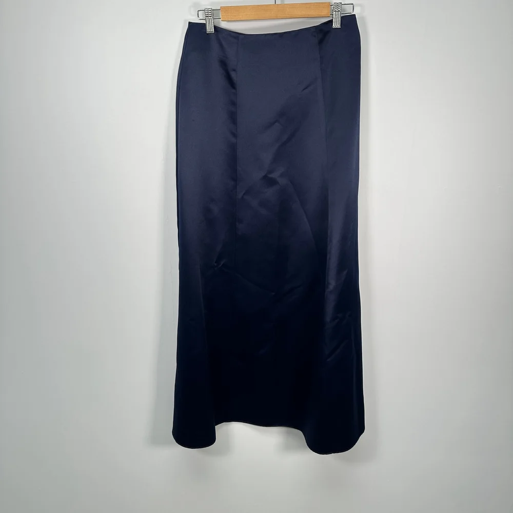 Y2K Navy Blue 2 Piece Formal Skirt & Halter Top 7 - Picture 2 of 9